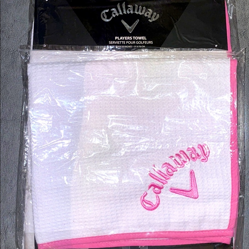 Callaway Tour Players Towel White Pink